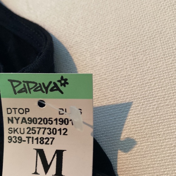 NWT Papaya Black Top - Picture 3 of 5